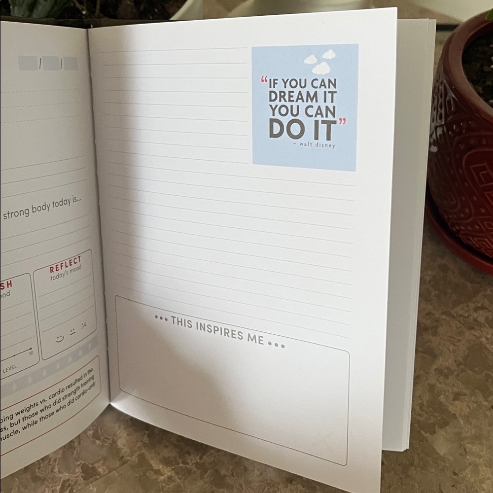 16 Week Fitness Tracking Gratitude Journal NWT NEW YEAR GOALS Health Inspiration - Picture 10 of 12